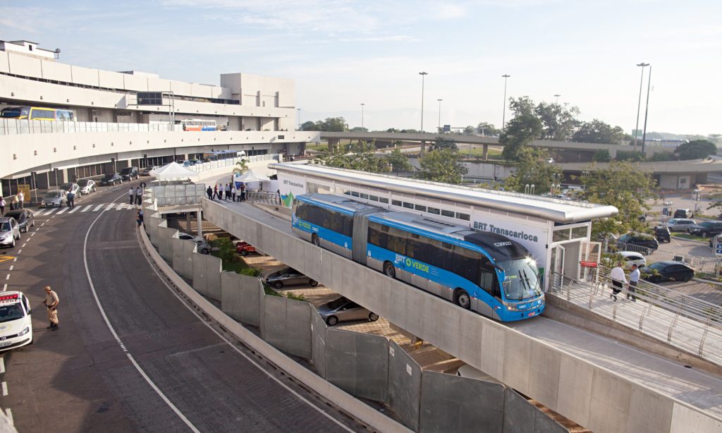 Transcarioca buses at Rio airport